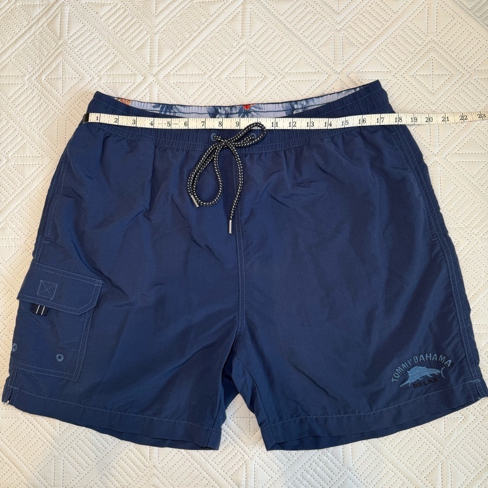 Tommy Bahama Swim Trunks Happy Go Cargo Size Large In Blue - Picture 2 of 6